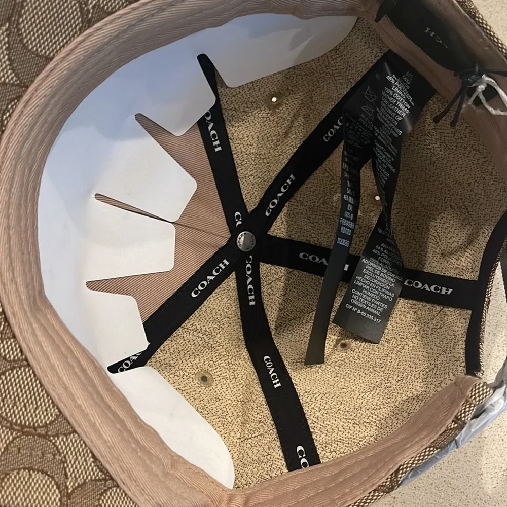 New COACH Signature Jacquard Baseball Hat Khaki Brown sale Authentic hat - Picture 8 of 13